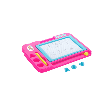 Kids Magnetic Drawing & Writing Board with Stylus and Shape Stamps
