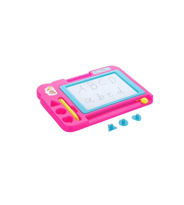 Kids Magnetic Drawing & Writing Board with Stylus and Shape Stamps