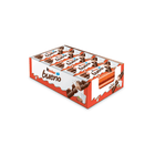 Box of Kinder Bueno chocolate bars on a white background