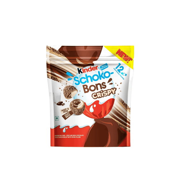 Packaging of Kinder Schoko-Bons Crispy on a white background