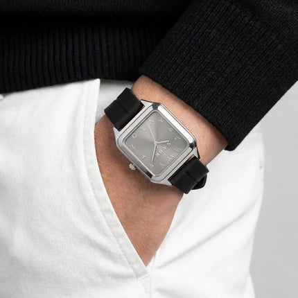 SABR Square Arabic Numerals Analogue Watch –  Silicone Strap (Unisex)