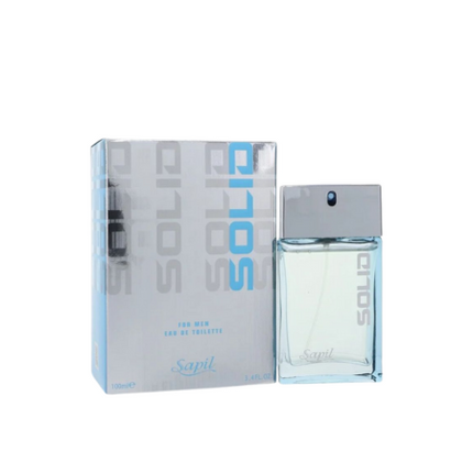 Sapil Solid perfume bottle and packaging on a white background