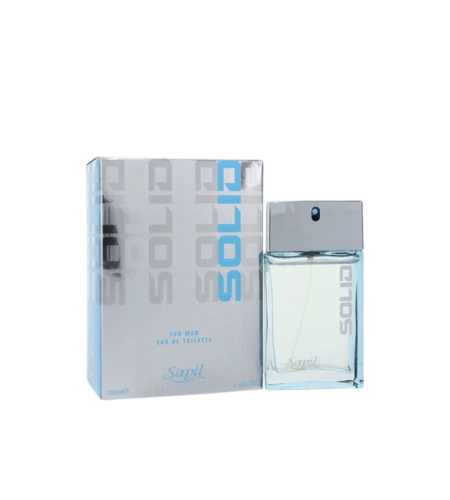 Sapil Solid perfume bottle and packaging on a white background