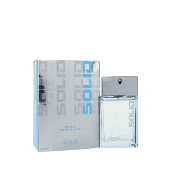 Sapil Solid perfume bottle and packaging on a white background