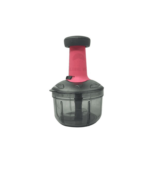 Black and pink kitchen tool on a white background