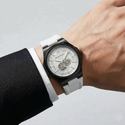 Elegant Sport Style Wristwatch For Men With Silicon Strap
